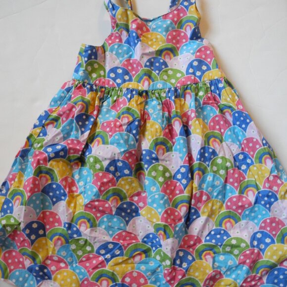 Frugi UK organic rainbow crossback patchwork dress 6 7 EUC - Picture 2 of 3